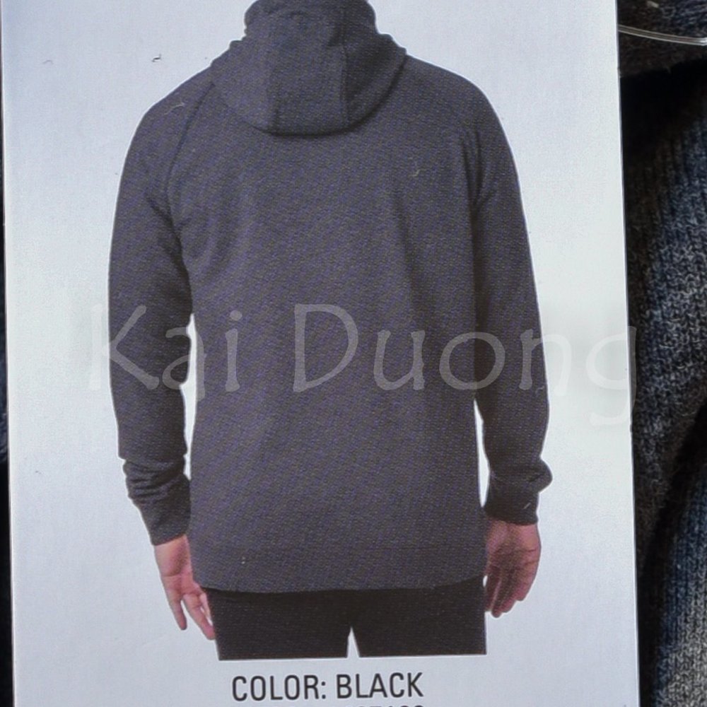 32 Degrees Heat Men's French Terry Long Sleeve Hoodie Sweatshirt BLACK - Picture 5 of 5